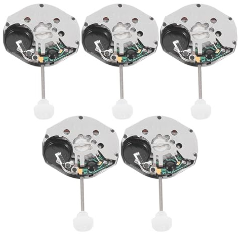 Healeved Lot De 5 Mouvements De Montre Quartz Sl68 Kit De Remplacement Précis Mécanisme Métallique Léger Durable pour Réparation Montres Installation Facile