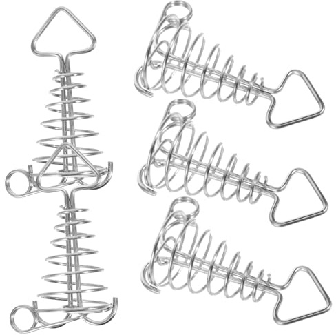 OFFSCH 5 Piezas Hebillas Resorte para Tienda Camping Tensor Cuerda Resistente y Duradero Accesorios para Fijar Toldos y Carpas Soporte Robusto para Exteriores Acero Inoxidable