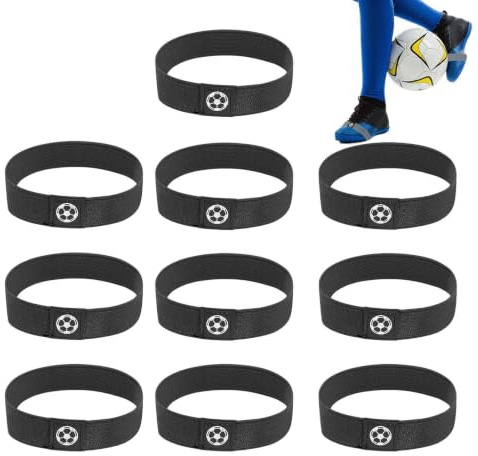 Cordones de tacos de fútbol, manga elástica protectora, 10 piezas para zapatos de fútbol juveniles, para adultos, niños, interiores y exteriores, entrenamiento de torneo de temporada de partido