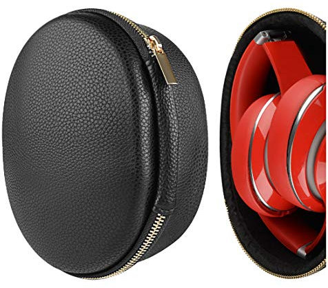 Geekria Shield hörlurar fodral kompatibelt med Beats Studio3, Studio2, Studio Pro, Solo 4, Solo 3, Executive Case, ersättning hårt skal resväska med kabelförvaring (svart)