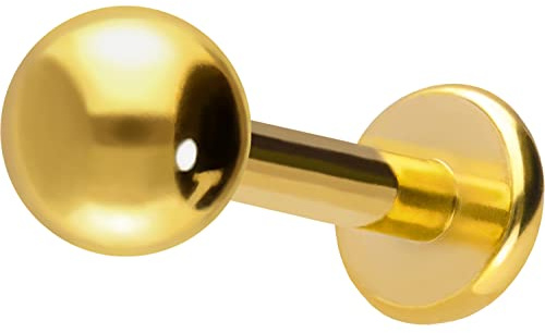PIERCINGLINE Labret Stecker aus Chirurgenstahl - Lippen-, Nase- oder Ohrpiercing - stylische Farben und Größen