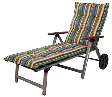 Kettler Polen KETTtex 2268 Auflage Rollliegen Florence Multicolor bunt gestreift Sitzpolster 190x60x8 cm (ohne Liege)