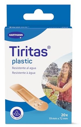 Tiritas Plastic: Apósitos hipoalergénicos, transpirables e impermeables. Protegen las heridas de la suciedad; 19x72cm; 20 unidades