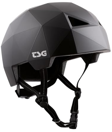 Tsg, Geo Solid Color, Fahrradhelm, Satin-Schwarz, S/M_35, Unisex-Adult