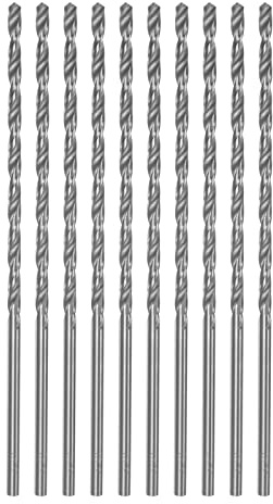 QUARKZMAN 10 Stk Extra Lange Spiralbohrer 3.2mm HSS Bohrspitze mit Schnellstahl Gerade Schaft Bohrkronen 120mm Länge für Metall Holzwork Plastik Alulegierung