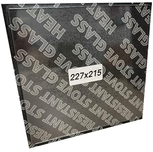 Chimsoc Replacement Stove Glass - Hunter Herald 8/14 (Old) Double Door/Midi 14 / Woodburner Medium (227mm x 215mm Rectangular)