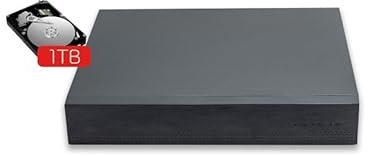 Energeeks - Grabador NVR - 8 Canales - Disco Duro de 1TB - Grabación 24/7 - Conectable con Cámaras de Seguridad - para Instalación Sin Cables - Control Total - Fácil Instalación