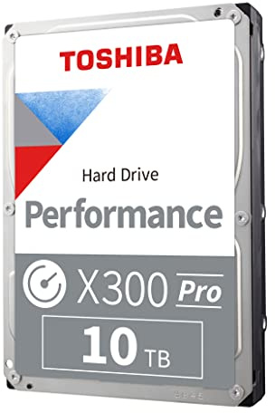 Toshiba X300 PRO - Disco duro interno de 3.5 pulgadas de alto rendimiento de carga de trabajo de 10 TB para profesionales creativos - Hasta 300 TB/año tasa de carga de trabajo CMR SATA 6 GB/s 7200 RPM