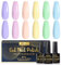 INPING Vernis Semi Permanent Pastel, 6 Couleurs Vert Rose Violet Bleu Macaron Vernis à Ongles, Gel UV Semi Permanent Soak Off UV/LED Vernis à Ongles Pour Salon De Manucure DIY Home, 8ml