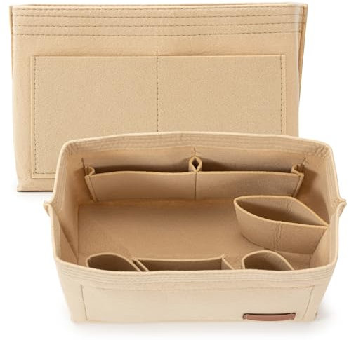 Vinuwu Taschen Organizer, Handtaschen Organizer, Filz Taschenorganizer, Taschen Organizer Shopper, Handtasche Innentasche für Damen Mädchen mit mehreren Taschen (L)