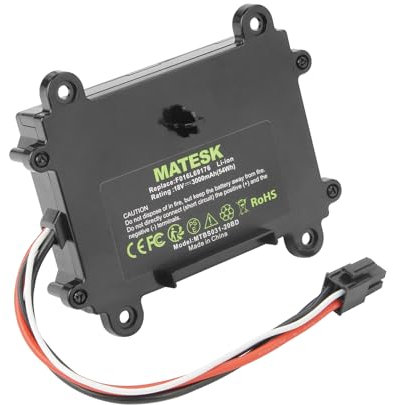 18V 3000mAh Li-Ion Akku Kompatibel mit Bosch Indego 350, 400, M 700, M+ 700, S+ 350, S+ 400, 016 104 898, F016104898, F016L69176