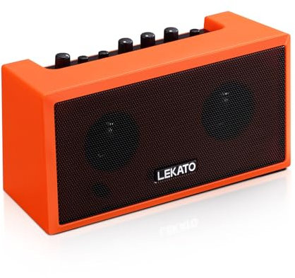 LEKATO Mini amplificatore per chitarra con effetti Clean Overdrive 5W Amplificatore per chitarra elettrica portatile con funzione Bluetooth