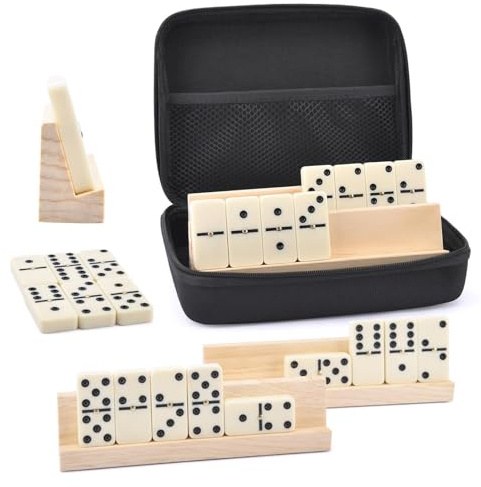 Retro dominospel set, komplett domino-set, komplett dominospel för vuxna, komplett dominospel | Familjemöte brädspel för dominospelare för resor, d