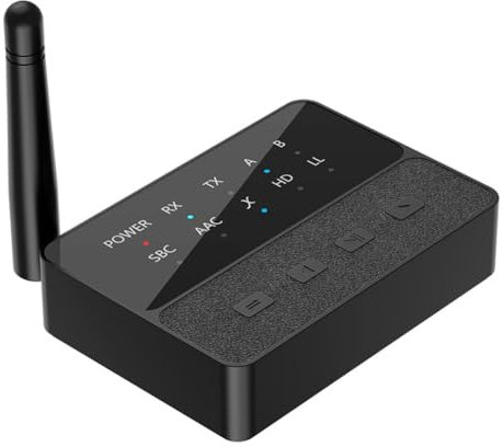 Rtxbvg Adaptador de Audio Bluetooth 5.3 /HD/LL Receptor de Audio Transmisor Adaptador Estéreo HiFi Inalámbrico Sonido Sin Pérdidas