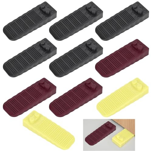 Kzouenzu Fermaporta [10 Pezzi], Altezza Regolabile Antiscivolo Antigraffio Ferma Porta Da Pavimento, Ferma Porta Da Terra, Fermaporte Impilabile Per Porte E Pavimenti In Vari Materiali