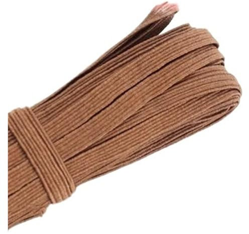 Banda elástica de goma de colores de 3 mm y 6 mm for coser, cinta elástica de licra, adorno for tela, accesorios de bricolaje for prendas de vestir, elástica for coser.(Brown,6mm 100yards)