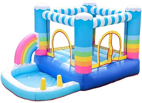 UZAMIRLEX Casa Castillo Hinchable, Castillo Hinchable Trampolín Inflable for Interiores y Exteriores de PVC 320x280x210cm