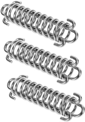 GRIRIW 3 Stück Stoßdämpfer Hundeleine aus Edelstahl Feder Dämpfer für Große Hunde bis Zugkraft Wetterfest und Robust für Training Wandern und Camping Kompatibel mit Meisten