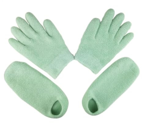 Cabilock 2 paires Spa Exfoliants Hydratants Gel pour Mains et Soin Blanchissant et Nourrissant Lot pour et Callosités pour Femmes et Hommes