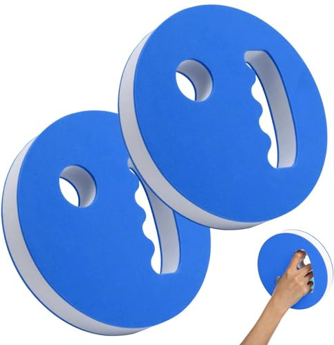 Juego de 2 discos de resistencia de espuma para entrenamiento acuático, para mujeres, niños, hombres, deportistas y adultos en la piscina durante el entrenamiento acuático, fitness y