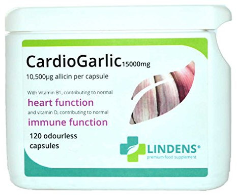 Cardio Garlic Huge 15000mg 3-PACK 360 capsules - Odourless Oil Softgels Allicin