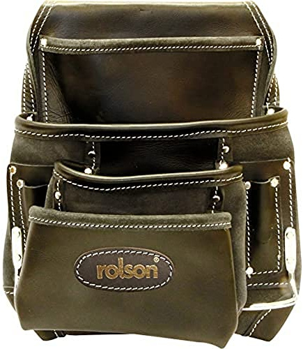 Rolson 68873 Large Single Leather Tool Pouch , Black