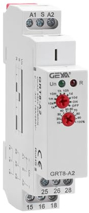 GAEYAELE Retardo encendido relé de tiempo 16A 2SPDT Relé de retardo de temporizador (GRT8-A2,AC230V)