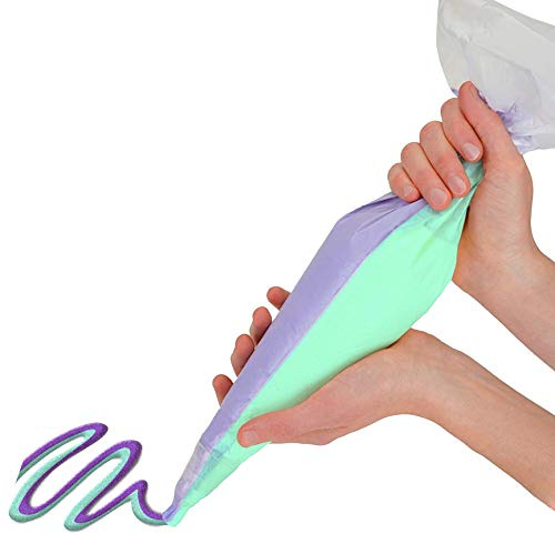 50x Dual Icing Piping Bags - Disposable Pastry/Cake Sugarcraft Decorating Bags