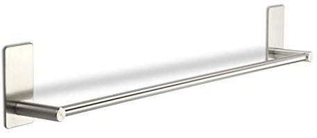 SOTECH Hakenleiste TALIDA 585 mm Stangen-Ø 12 mm Edelstahl | selbstklebend mit 3M klebepad inkl. 3 S-Haken für Küche und Bad Handtuchhalter