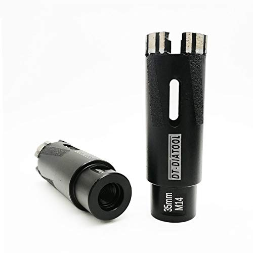 DT-DIATOOL Foret Diamant 2 Pièces 35mm Soudé au Laser Scie Cloche pour Béton Granit Marbre Pierre
