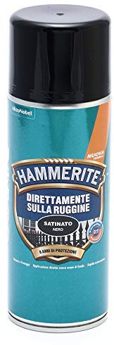 Hammerite Direttamente Sulla Ruggine Satinato Nero 400 ml Aerosol