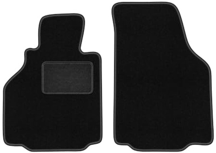 Wielganizator Alfombrillas de Coche de Terciopelo a Medida, compatibles con Porsche Boxster (Tipo 986) Coupe, Cabrio 1997-2004, 2 Piezas, Color Negro | Apto para Coupé / Cabrio; alfombra de terciopelo (polipropileno), aprox. 6,5 mm, antideslizantes, fijaciones universales