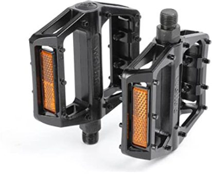 SPEDWHEL WELLGO Ultralight Bearing Pedals B087 Rennrad Pedal MTB Zubehör Aluminiumlegierung Schwarz Silber Mountainbike Teile (Schwarz)