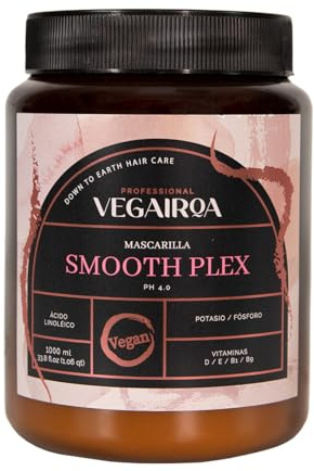 VEGAIROA - Smooth Plex Maske - Perfekte Maske nach dem Glätten - Feuchtigkeitsspendend und nährend - Kein Kräuseln - Vitamine und Mineralien - Professionelles veganes Friseurprodukt - 1000 g