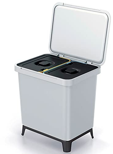Recycling-Sortiersystem 2x10L Farbe weiß KEDEN