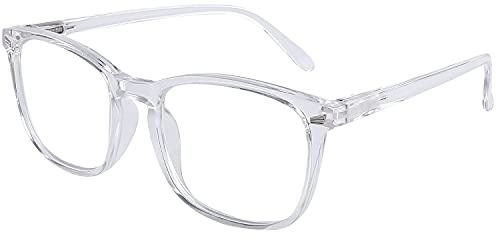 DOOViC Lesebrille mit Blaulichtfilter/Sonnenlesebrille für Sonnen/Summer | Eckig Rahmen Große Gläser Federscharnier Brille Lesehilfe mit Sehstärke