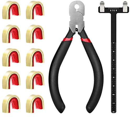 Leikurvo Bogenschießen Nocking Points T-Form Bogen Quadrat Lineal Set Bogenschnur Nockpunktzange Zange Bogenzubehör für Compound und Recurvebogen