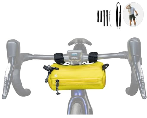 Lumiere & Co. Fahrradlenkertasche, vordere Fahrradtasche, Fahrradlenkertasche, Fahrradtaschen Lenker (Gelb, S)