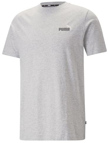 PUMA Unisex ESS+ 2 Col Small Logo Tee t-Shirt, grau, L