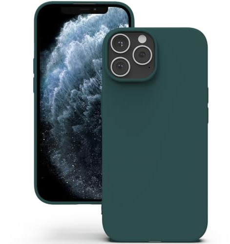 YATWIN Hülle für iPhone 11 Pro, Silikon Handyhülle mit Futter, 1mm Kamera und Displayschutz, Dünn & Leicht, Anti Kratzer Case, Grün