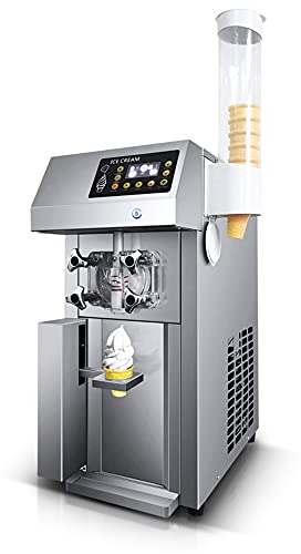 Máquina Comercial Para Hacer Helados Suaves, 12L/H Máquina Para Hacer Helados Suaves De Acero Inoxidable Compresor Automático De 1250W Con Panel Lcd Para Restaurantes Snack-Bar