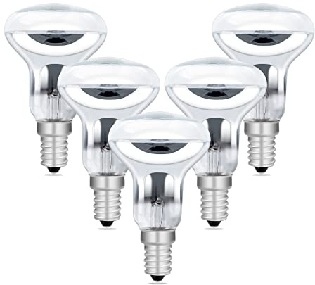 SCNNC R50 Spot Reflector Bulbs E14 Dimmable 350LM Warm White 2700K | AC220-240V, R50 Spotlight Bulbs E14 SES Small Edison Screw Cap Reflector Lamp, Pack of 5