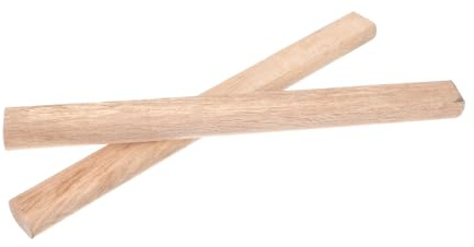 HOMSFOU Manche en Bois De Remplacement 40 Cm, Accessoire Outils Travail du Bois, Résistant Solide, Adapté pour Coupe Et Bûcheronnage, Lot De 2 Pièces