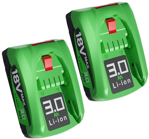 2PACK 3.0Ah Ersatzakku für Bosch 18V Akku Kompatibel mit Bosch 18V Werkzeugen Haus und Garden 18V System Ersatzakku für Gardena Gloria 18V Akku