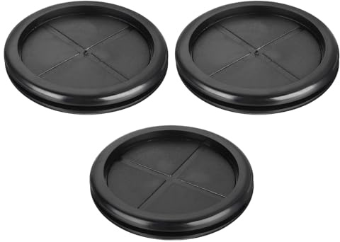 QUARKZMAN 3pcs Pasacables de Goma, Anillo de Ojal 63x58mm (Montaje Diámetro*ID) Tapones Goma Arandelas para Proteger Alambre, Enchufe Cortafuegos, Protección de Cables, Negro