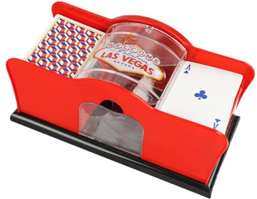 Gungtj Poker Deck Shuffler Manuell, Manueller Kartenmischer für Poker, Handbetriebener Kartenmischer, Pokerkarten-Dealing-Maschine, manueller Blackjack-Mixer, Kartenmischer mit Handkurbel