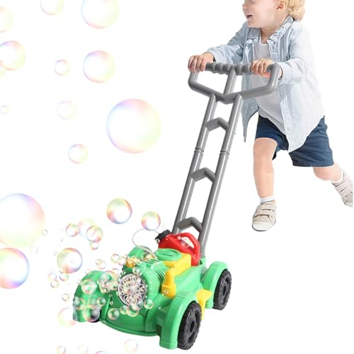 Rasenmäher Kinder,Blase Rasenmäher Für Kleinkinder,grün, Mit Lichtgeräusch, Sommer Im Freien Garten Gartenspielzeug,Geburtstagsgeschenke Für Vorschule Mädchen
