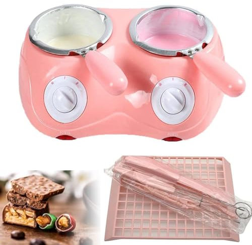 Juego de Fondue para derretir Chocolate, Olla eléctrica para derretir Dulces de Chocolate con Molde, Herramienta de Cocina para Bricolaje, Fuente de Chocolate para Hornear Queso Dulce, Accesorios de