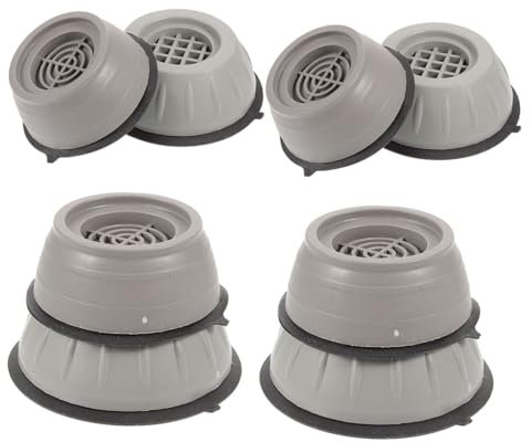 Veemoon 8pcs Anti-vibration Washing Machine and Refrigerator Foot Mats, Shock-absorbing Non-slip Heightening Pads for Washer Dryer Feet, Large and Small Size Set for Appliance Stability