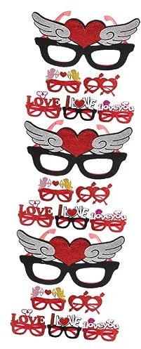 Alipis 3 Sätze Valentinsbrille Faschingsbrille Karnevalsbrille Heart Shaped Glasses Liebesgeschenke Braut- Hochzeitsdekorationen Partybrille Partybevorzugungsbrille Plastik 6 Stück * 3